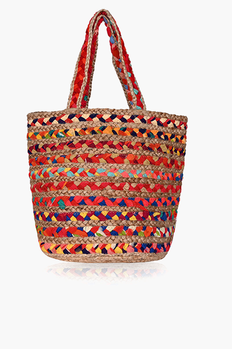 Vibrant Bucket Bag With Tassel - Mixcart USA