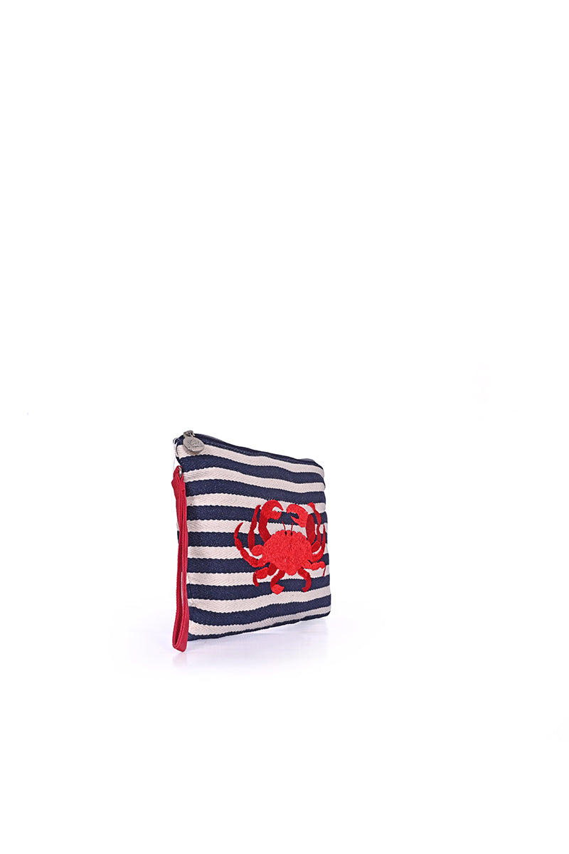 Crab Embroidered Clutch - Mixcart USA