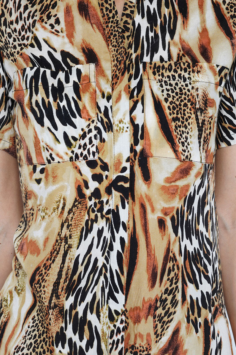 Wild Animal T-Shirt Dress - Mixcart USA