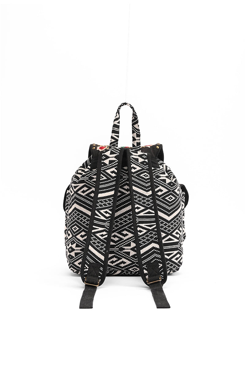 Floral Embroidered Backpack - Mixcart USA