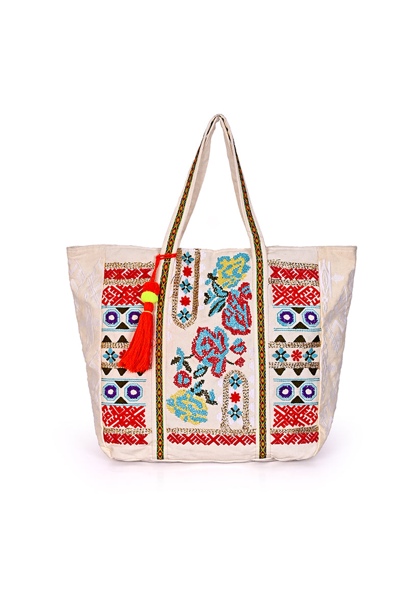Embroidered Floral Bag - Mixcart USA