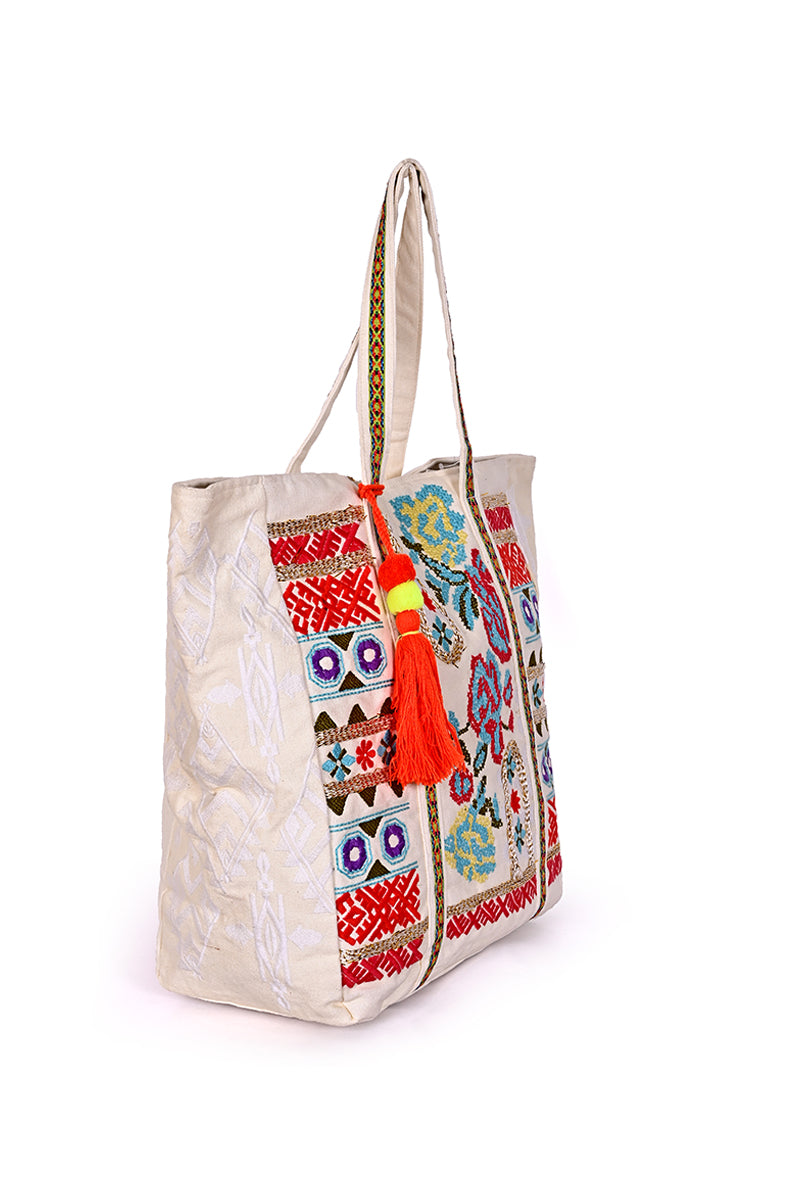 Embroidered Floral Bag - Mixcart USA